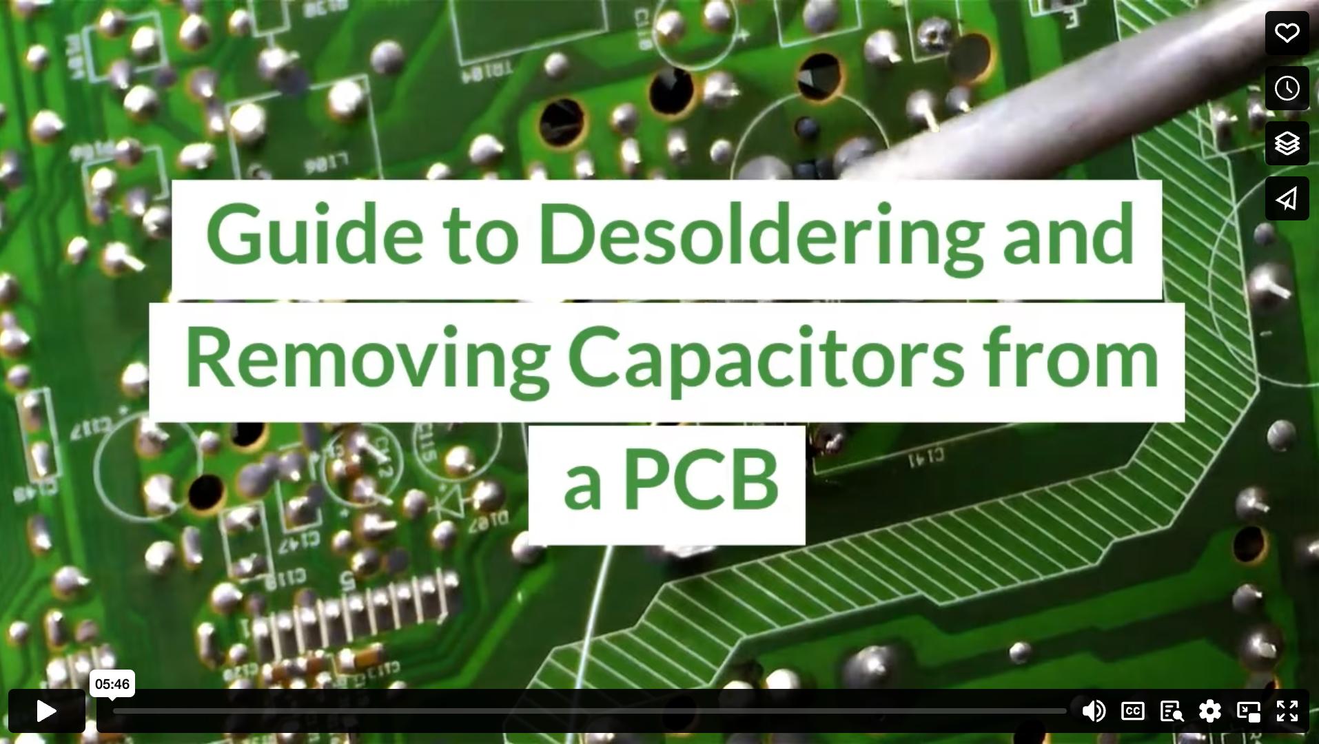 Guide to Desoldering and Removing Capacitors from a PCB